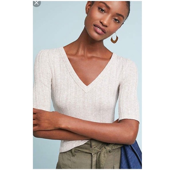 Anthropologie Tops - Anthropologie Bandera V-Neck Tee New XS NWOT